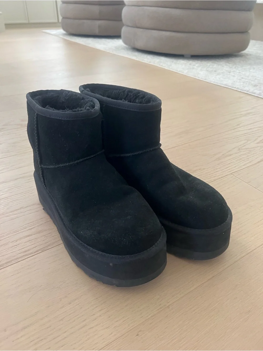 UGG Black Platform Boots